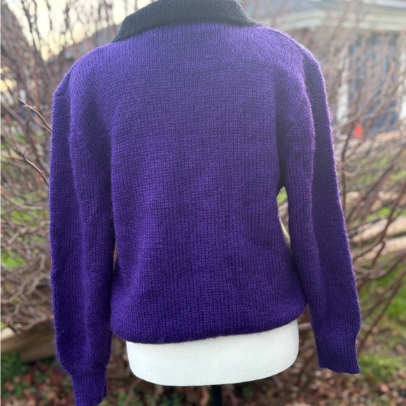 Vintage Lei Condotti Abstract Mohair Blend Sweater | Purple | M/L - Picture 7 of 7
